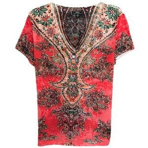 Small (or petite M) rhinestone tee